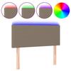 VidaXL LED Headboard Bedroom Furniture Single Bed Accessory Headboard Interior Taupe 3121326