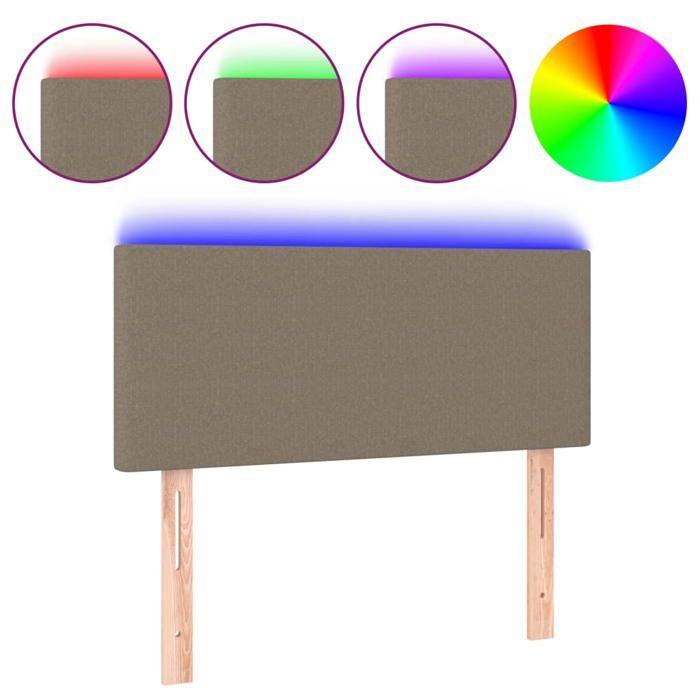 VidaXL LED Headboard Bedroom Furniture Single Bed Accessory Headboard Interior Taupe 3121326