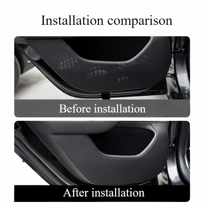 Car Door Anti Kick Pads for Tesla Model Y Juniper 2025 Door Anti-kick Sticker Soil-proof Mat Children's Kick Pad Car Accessories