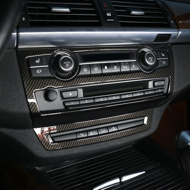 Car Accessories Carbon Fiber Style For BMW X5 X6 E70 E71 2008-2013 ABS Car Interior Decoration Strip Frame Cover Trim Sticker