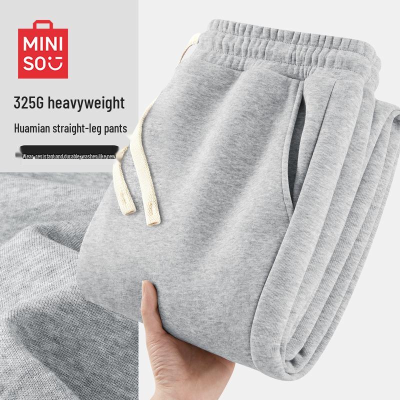 

MINISO Men s American Retro Loose Straight-Leg Casual Pants 4XL