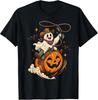 Cowboy Ghost Pumpkin Halloween Rodeo Design T-Shirt