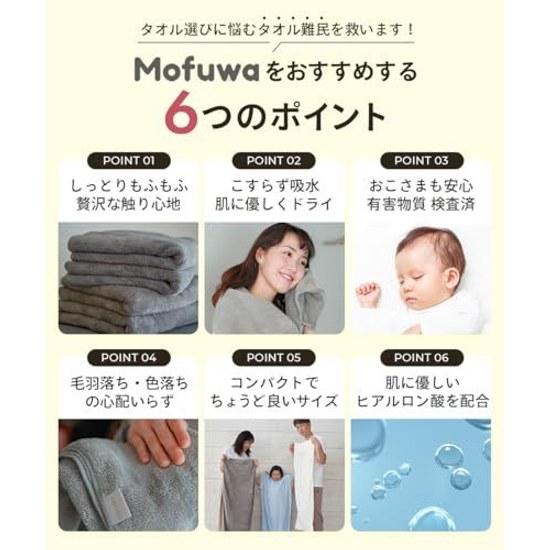 Mofuwa Bath Towel Set 2026 My No.1 Hyaluronic Acid 4-piece Microfiber Thick Quick-drying Small Mini (Dark Gray Towel)