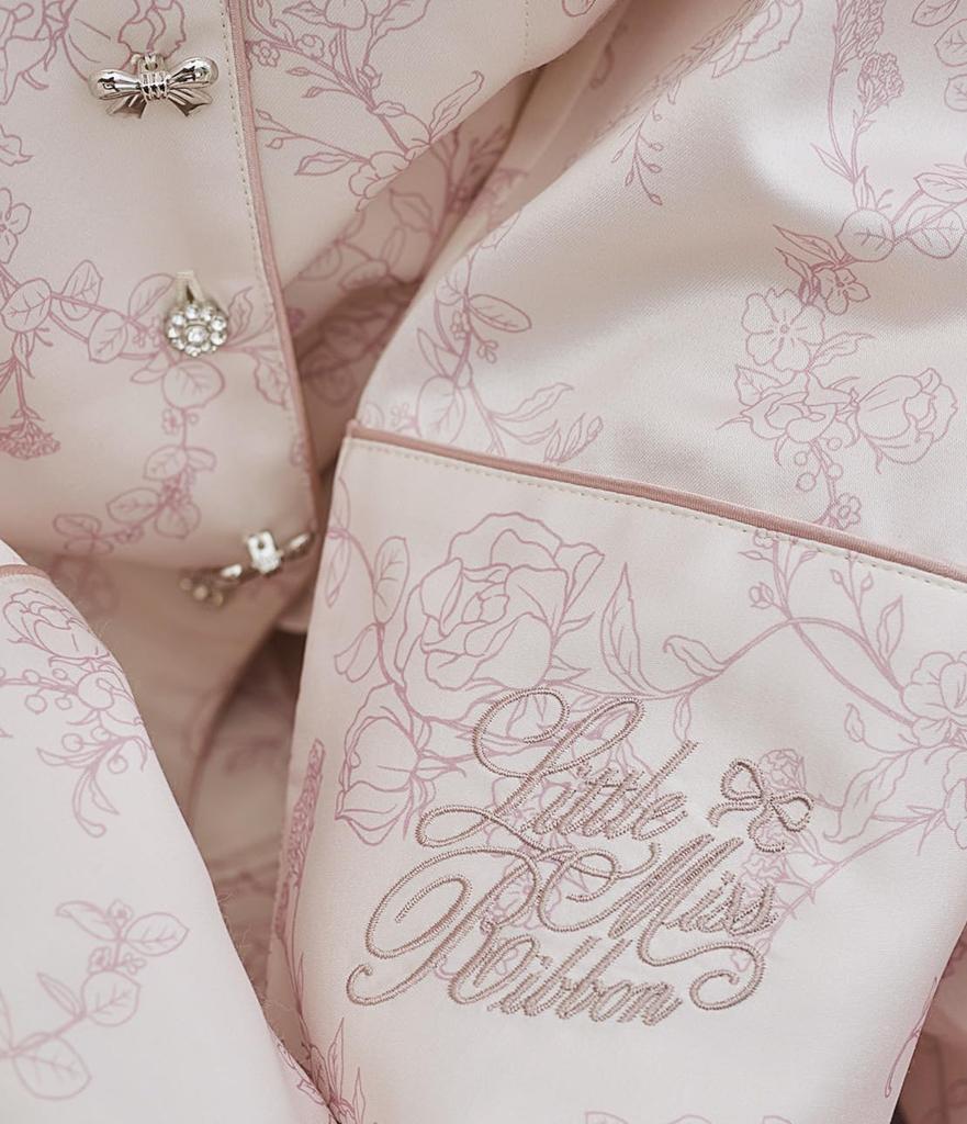Peach John Winter Floral Satin Shirt One Soft against bare brushed fabric keeps you cozy even in cold Women's Pajamas, Pink, Size. skin! Warm,