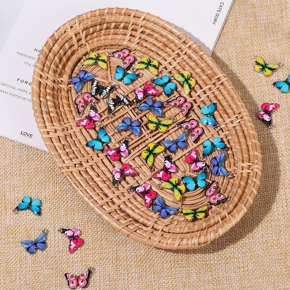 Earrings Crafting DIY Accessories Butterfly Charms Enamel Pendants Cute Animal Jewelry Making