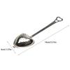 Heart Shaped Stainless Steel Tea Infuser Spoon Strainer High Temperature Resistance with Steeper Handle for Home Supplies