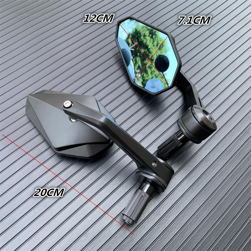 1 Pair Aluminum 7/8" 22mm Motorcycle Rearview Mirrors Universal Scooter Bar End Handlebar Mirror Rear View Mirror Accessories