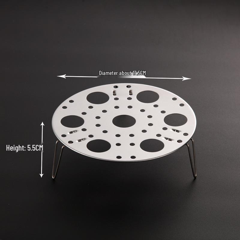 

Multifunctional Stainless Steel Foldable Egg Steaming Rack with Water Separation