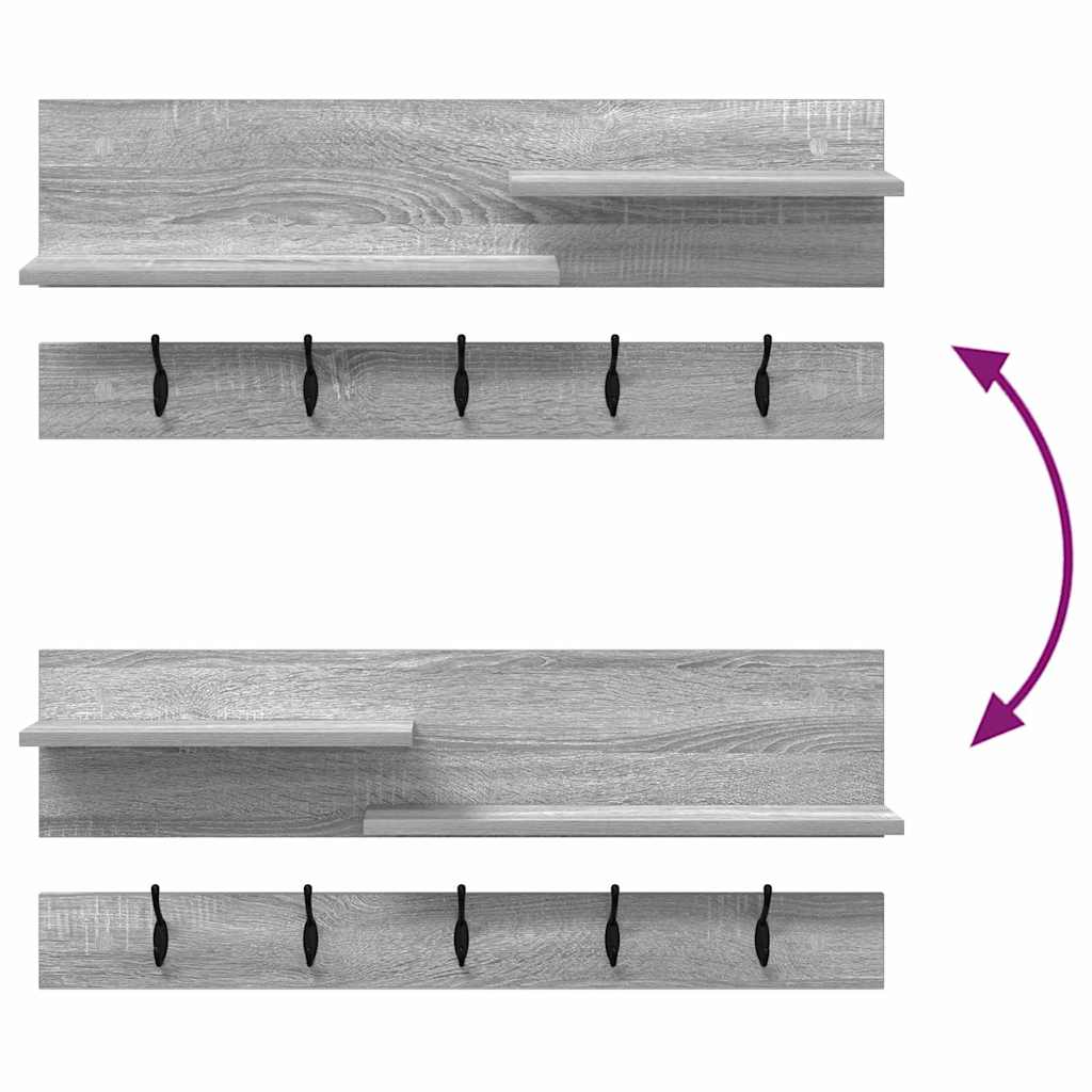 Wall mounted nightstand wall bracket Grey Sonoma