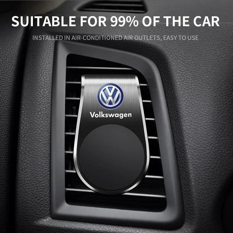 Cars 2025 Hot For Volkswagen Metal Magnetic Car Phone Holder for Volkswagen Golf R Rline Tiguan Touareg Polo GTI CC Passat r36 S