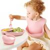 Baby Silicone Feeding Set With Suction Bowl And Learning Utensils For Toddler Nutrition