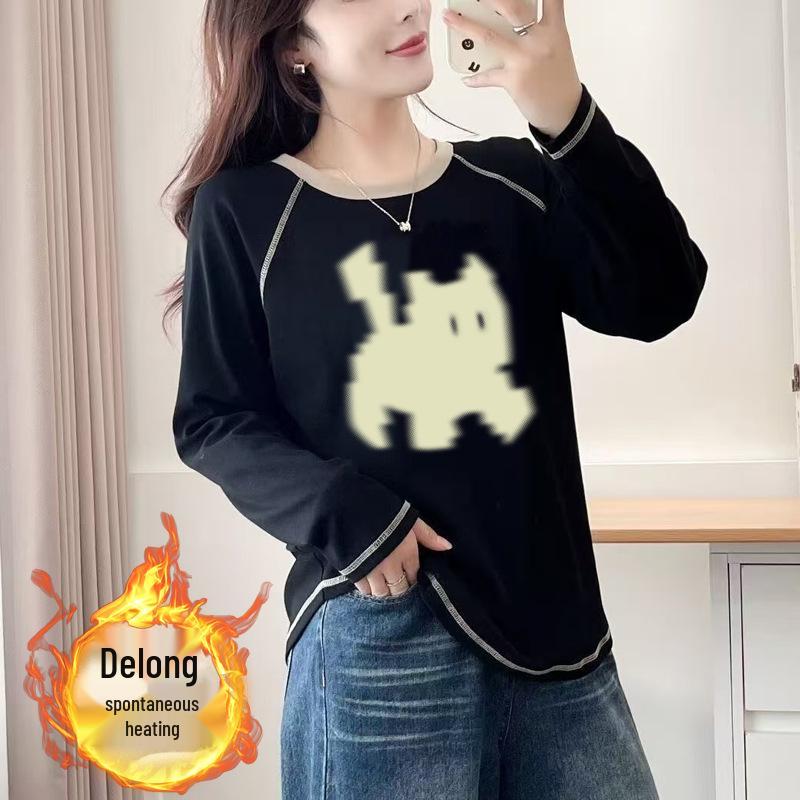 

Женская рубашка из двухстороннего немецкого бархата: 2024 Осень/Зима Универсальный Шикарный Топ с Длинным Рукавом XL (recommended for 125-135 jin)