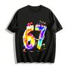 Colorful Dessert Number 67 Graphic Print Casual Trendy Top Pure Cotton T-shirt