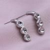High Quality Piercing Ear Studs Round Fatima Hand Blank Charm Earring Stainless Steel Earrings For Women Men Handmade Materials