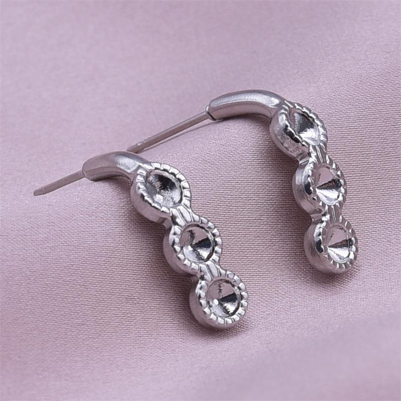 High Quality Piercing Ear Studs Round Fatima Hand Blank Charm Earring Stainless Steel Earrings For Women Men Handmade Materials