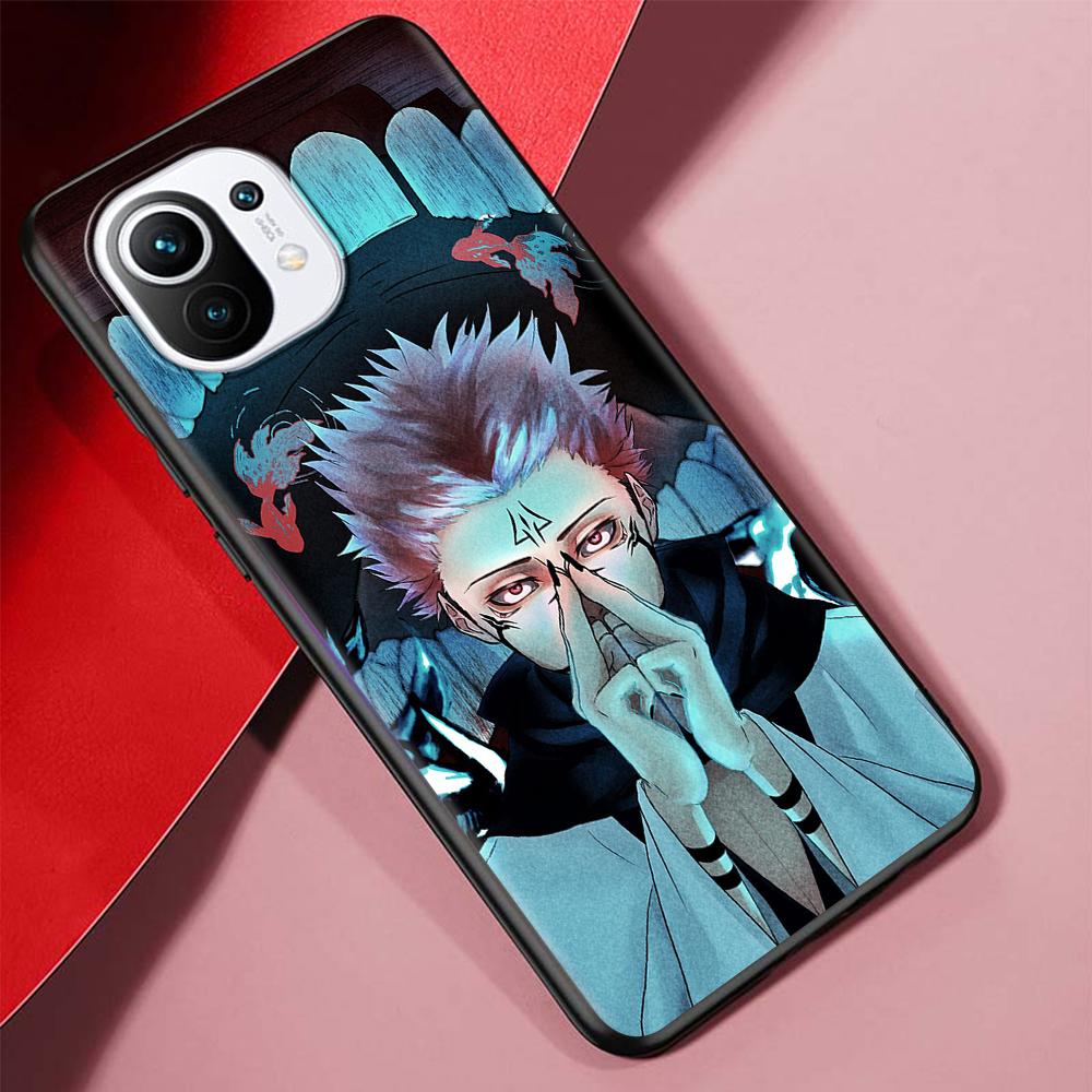 Jujutsu Kaisen Case for Xiaomi Poco X3 NFC M3 Mi 11 Lite 5G 12X 11T 10T 12 Pro 9T Note 10 9 Silicone Black Soft Phone Cover