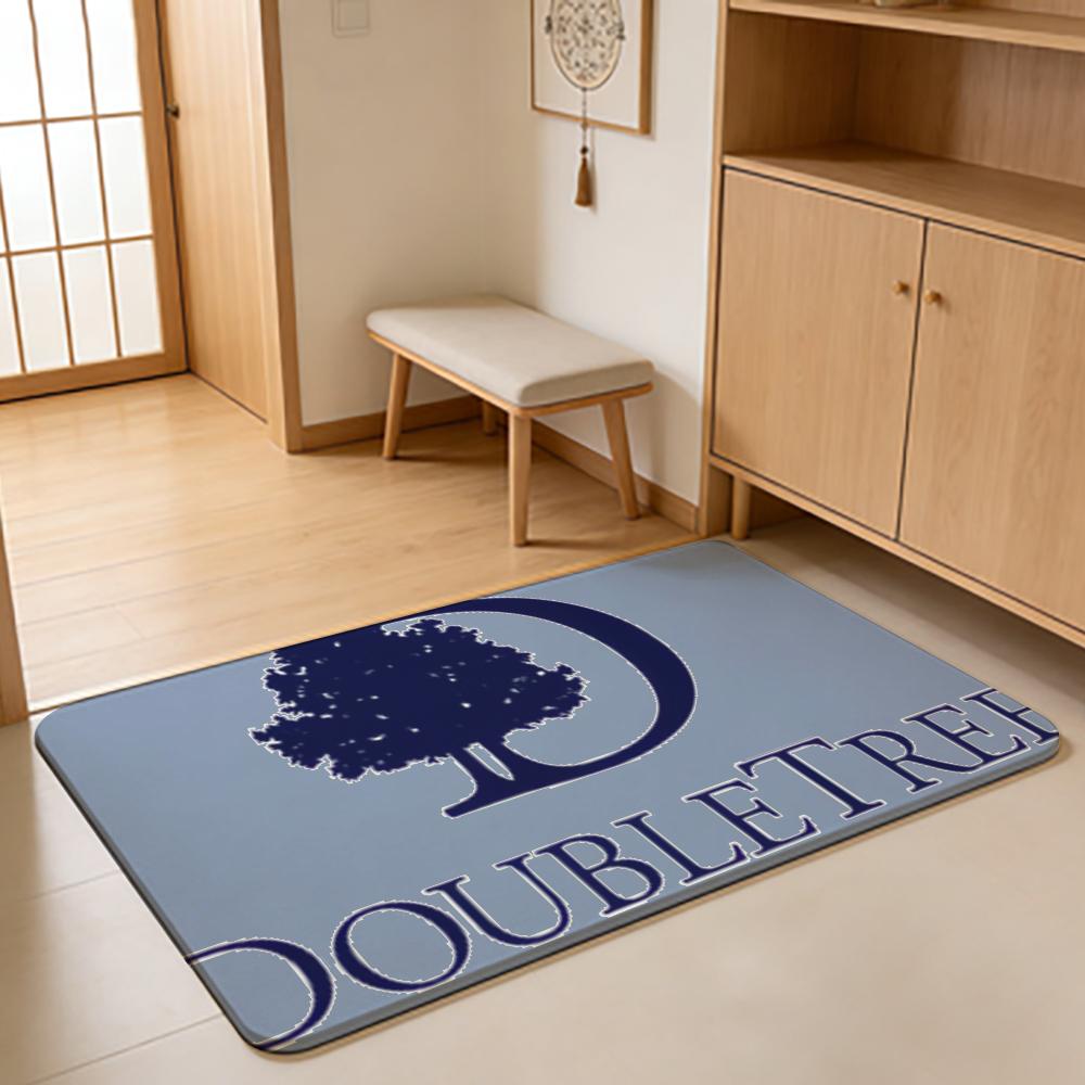 Fashion D-DoubleTree by Hilton Floor Mat Absorbent Floor Mat Non-Slip Entrance Rug for Bathrooms Restrooms and Toilets