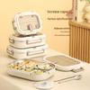 304 Stainless Steel Insulated Bento Lunch Box - Large Capacity, Food-Grade, Sealed Container for Students