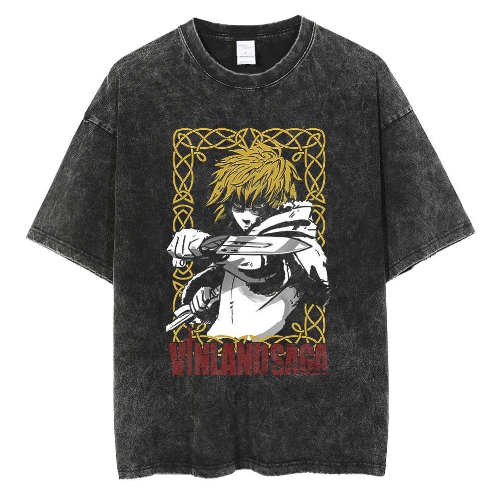 

2026 VINLAND SAGA Манга Футболка Для Чоловіків Жінок Футболка Прана Бавовняна Футболка Одяг Літня З Коротким Рукавом Круглий Виріз Футболки Стрітвеар XL дубильна кора