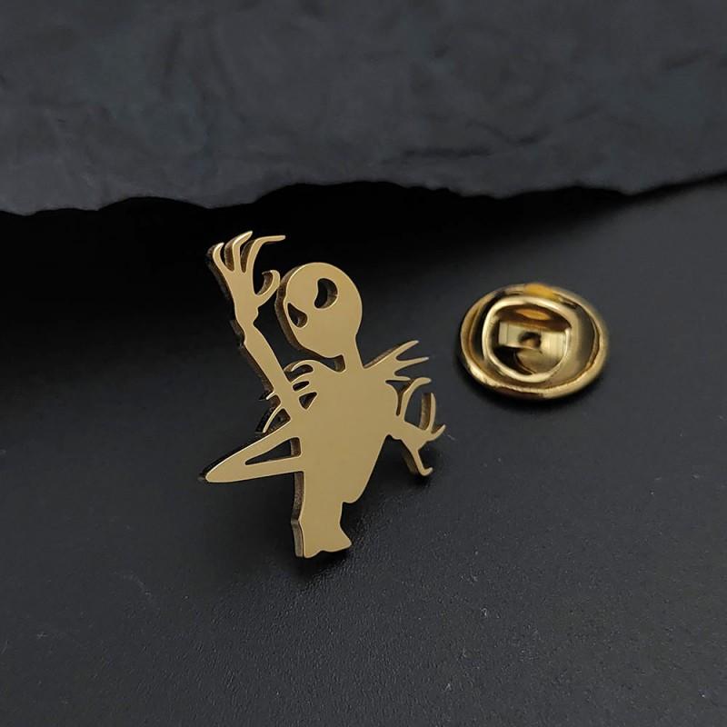 Ghost Animal Alien Brooch Cufflinks Curiosity Abstract Non Human Style Accessories Jewelry 14k