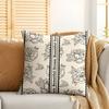 Beautiful Retro Flowers Cushion Cover Silky Short Plush Invisible Zipper Dustproof Sofa Pillow Case For Home Decor