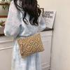 Trendy Single-shoulder Bag Summer Hollowed-out Woven Phone Bag Tassel Crossbody Bag