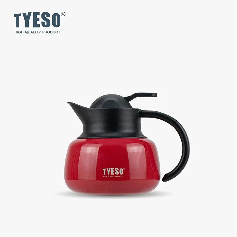 TYESO Infuser Pumpkin-Shaped Thermos Stainless Steel Insulated Tea Hot Cold Water Bottle With Removable Infuser Home Tea Pot 600ML красный