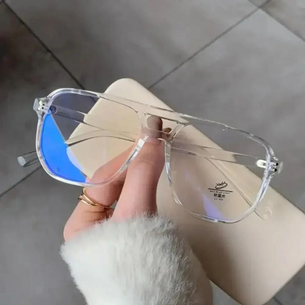 1Pc Fashion Anti-Blue Light Glasses Men Women Transparent Computer Glasses Frame Retro  Square Eyeglasses