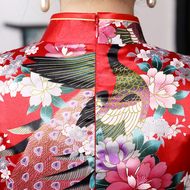 Plus Size Retro Long Cheongsam Dress - Chinese Style, Old Shanghai