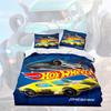 Truck Cartoon Monster Printed Bed Duvet Cover Pillowcase Three Piece Set