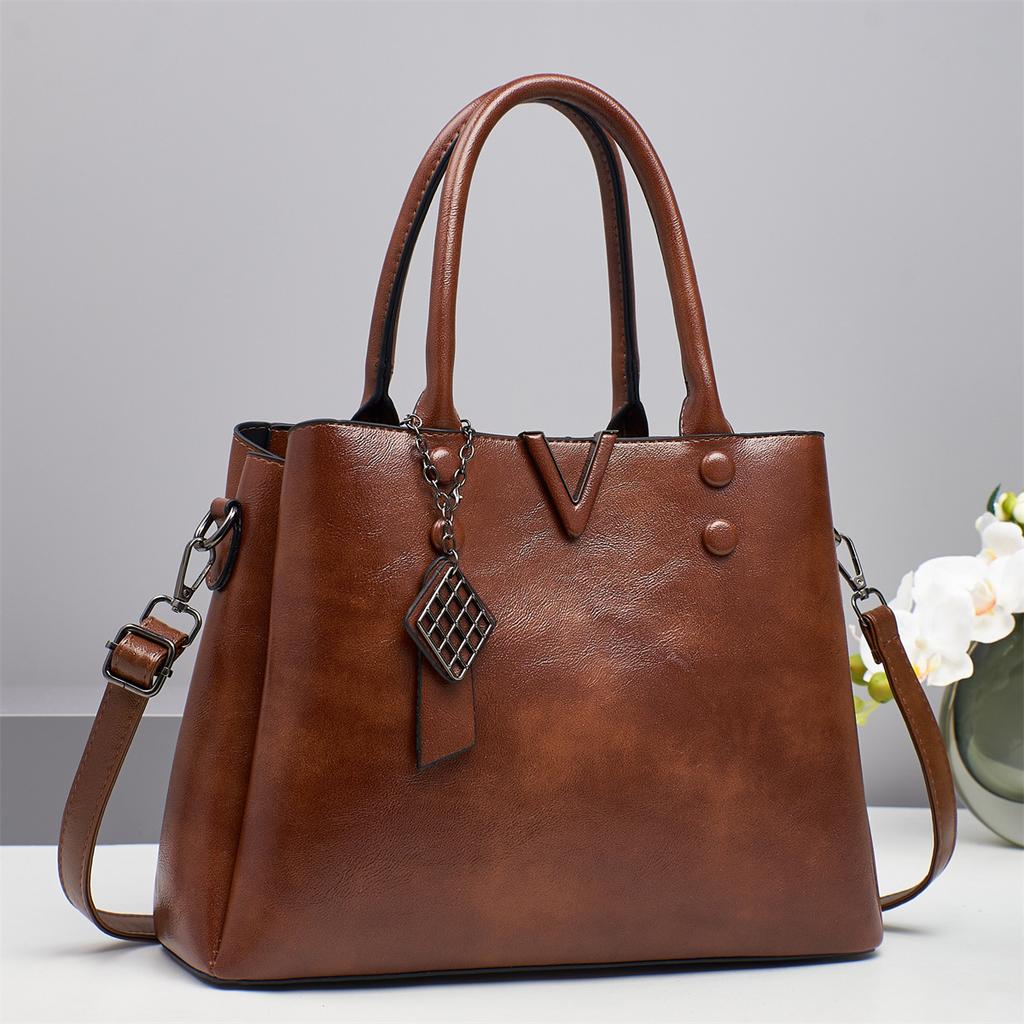 New High Appearance Level Retro Texture Handbag Advanced Sense Multi-layer Large Capacity Single Shoulder Bag All Crossbody Bag
