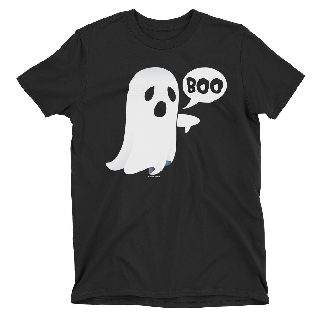 Boo Ghost T-Shirt Mens Womens Tees Top HALLOWEEN Costume Party Womens Mens Scary Spooky Blood
