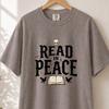 Read In Peace Comfort Colors Shirt, Skull Book Shirt, Gothic Halloween Tee, Spooky Reader Gift, Dark Academia Reader Shirt
