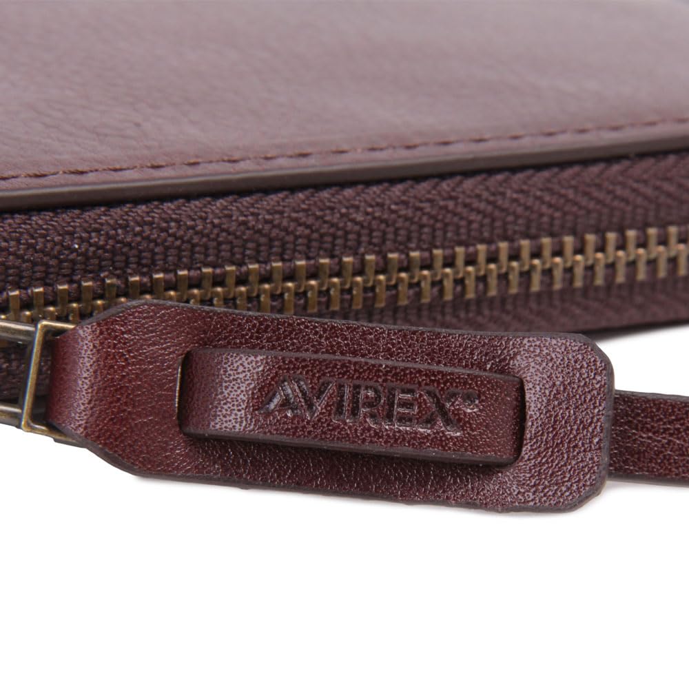 Italian Leather Wallet AX9103 Chocolate [Avirex] L-shaped (43)