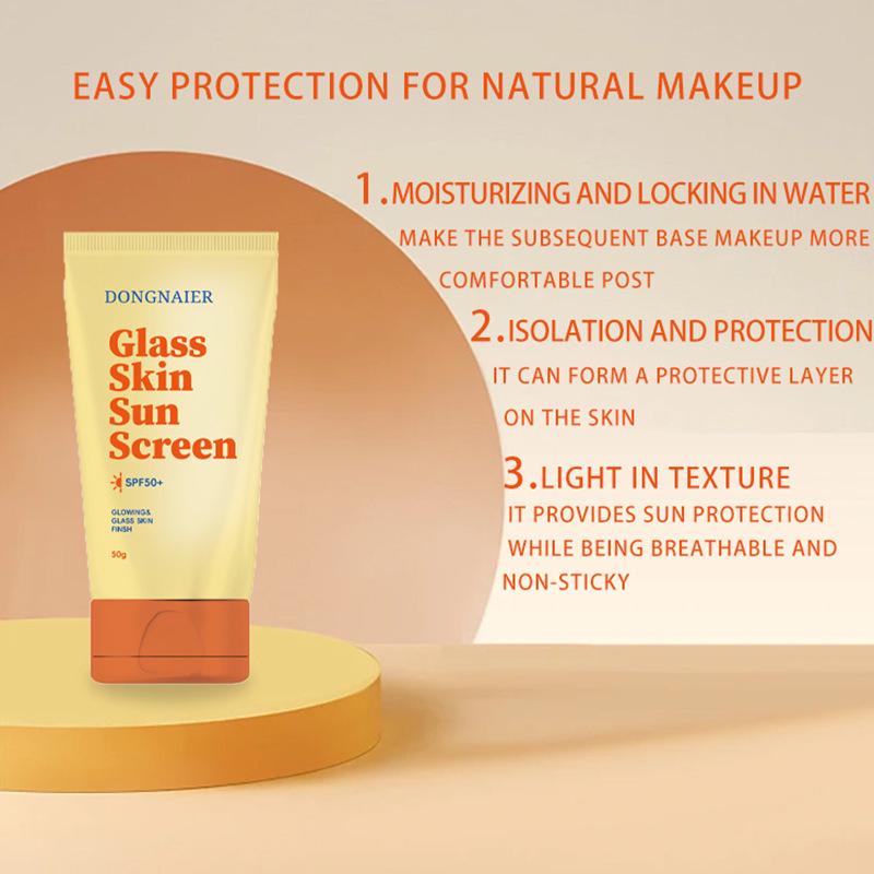 Moisturizing Anti-UV Sunscreen Cream for Brightening Skin Tone & Facial Protection