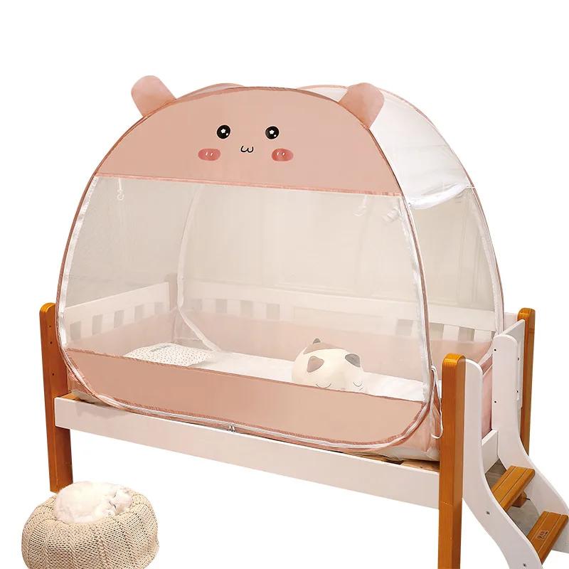 Baby Bed Mosquito Net Mongolian Yurt Children's Mosquito Net Cover Free Installation Bottom Foldable Mosquito Net Encrypted Yarn