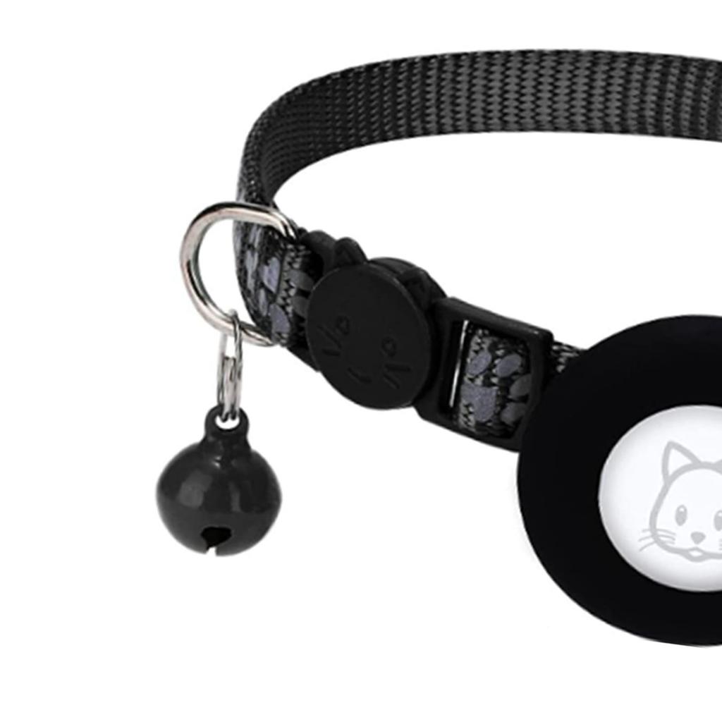 Locator Cat Collar Prevent Lost Reflective GPS Cat Collar with Safety Buckle and Bell for Small Pet