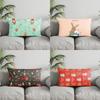 Home Decor Festive Christmas Pattern Pillow Suitable For Sofa Bedroom Car Pillow Cover Cushion Rectangular Back Cushion