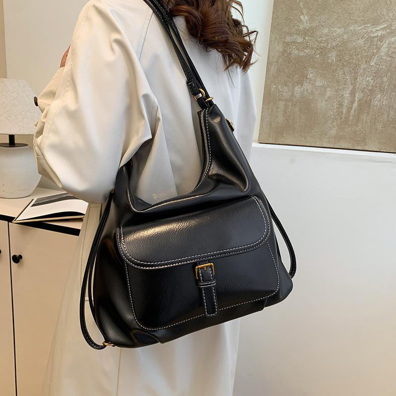 

Сумка под мышкой Dame Maillard ретро женская 2025 новая модная плечевая сумка-тоут большой вместимости 40*13*36 чёрный