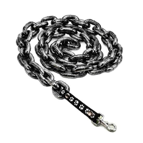 Birthday Gift for Dog Owners Big Chain Leash, Oversized Faux Metal Plastic Lightweight Novelty Pet Photo Props Walking Lead with Handle Puppies Cats,