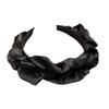 Jednoduchá černá čelenka Šperkařský materiál Látka Dívka Ženy Čelenka Polotovar Pevné Vlasové doplňky Obruč Pokrývka hlavy