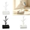 Tree Jewelry Stand for Dresser Storage with Rotating Branch Display and Bottom Tray, Daily Necklace Bracelet Holder