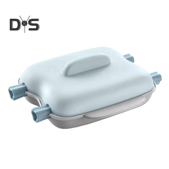 

Коробка для приготовления кукурузы в микроволновой печи с крышкой и ручкой, без содержания бисфенола А, пригодная для мытья в посудомоечной машине, готовит на пару 2 кукурузных початка, инструмент для приготовления на пару для завтрака на кухне синий