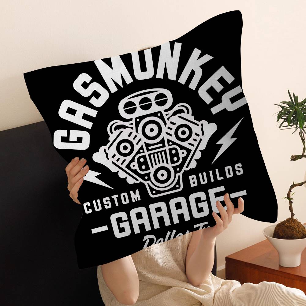 G-Gas M-Monkeys Garage Pillow Cover For Bedroom Room And Living Room Sofa Decorative Cushion Cover