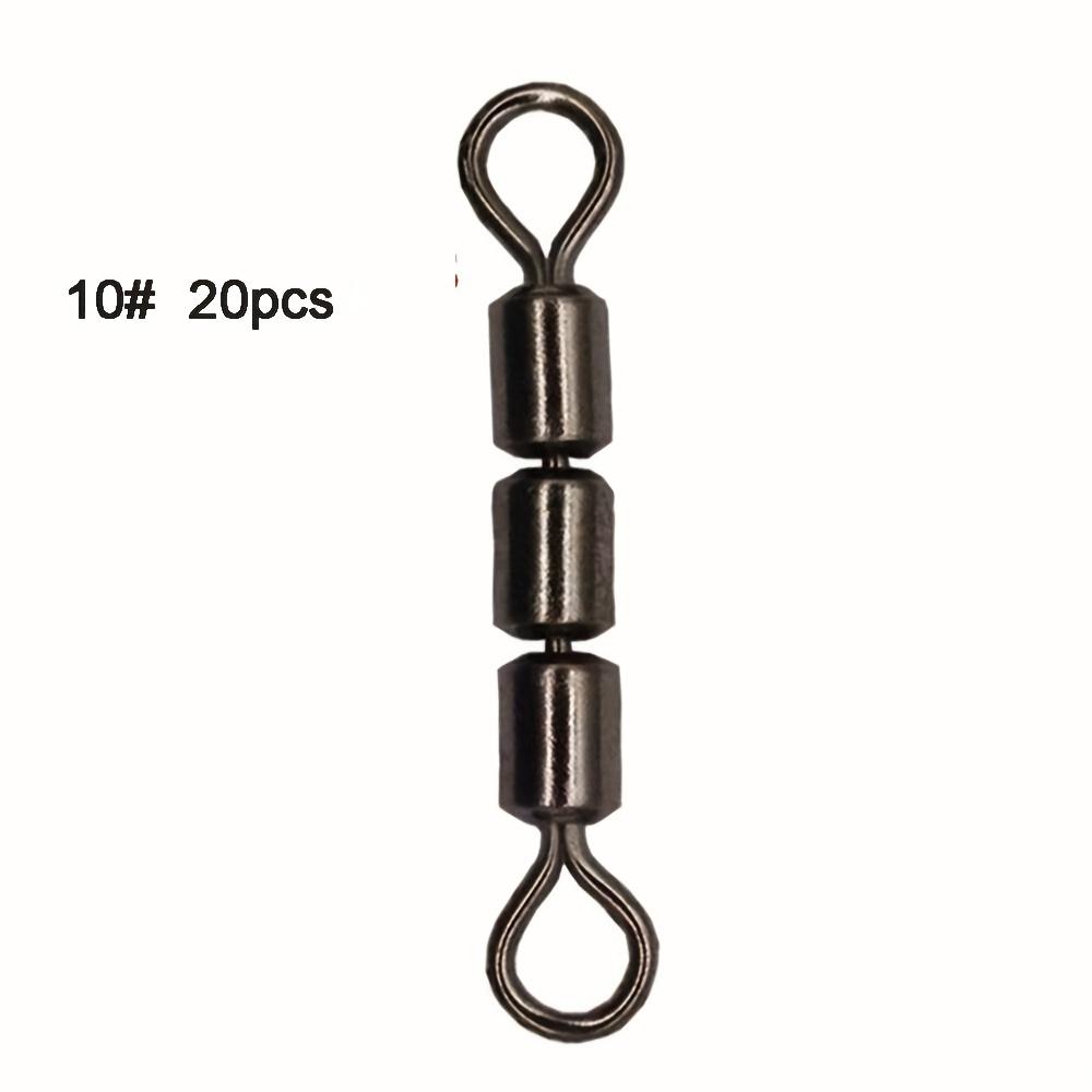 

20 шт. 3-х роликовые рыболовные снасти: Высокоскоростные вертлюги с 3-х бусинной роликовой цепью для гнездовых устройств и аксессуаров A