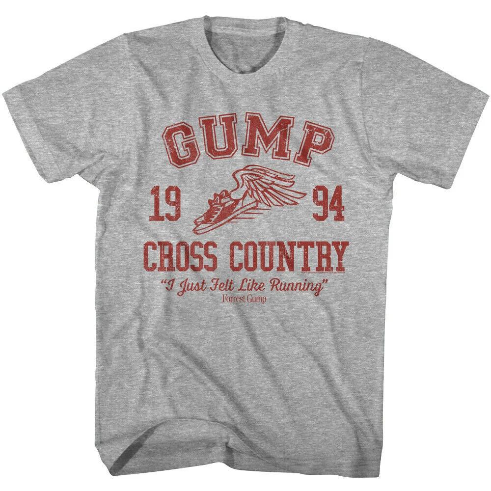 

Men s T-shirt Vintage Cross Country Distressed Tee I Just Felt Like Running Film Quote Runner Comedy Movie T-Shirt S