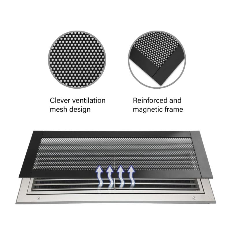 Adjustable Floor Vent Covers Magnetic Screen Traps Adjustable Magnetic Screen Filters Set for Home Sidewall or Ceiling