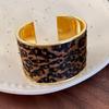 Metal Wide Bangle Leopard Print Bangles Alloy Jewelry Wide Cuff Bracelets  American Style