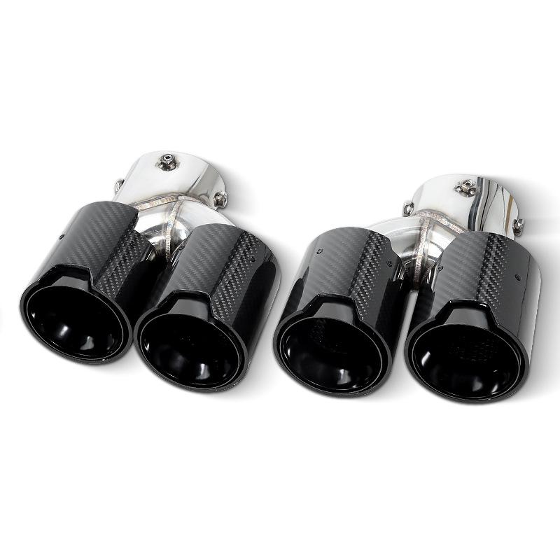 New 3-Series G28/G20 320/325/330 Carbon Fiber Stainless Steel Black Quad Exhaust Tailpipe