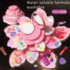 Coffret de maquillage pour enfants, jouets cosmétiques à ouverture rotative pour petites filles, ensemble de maquillage de princesse pour améliorer la créativité et l'imagination